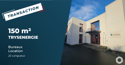 Transaction : Saint-Brieuc (22), TRYSENERGIE s'Installe dans 150 m² de Bureaux aux Portes de la Ville