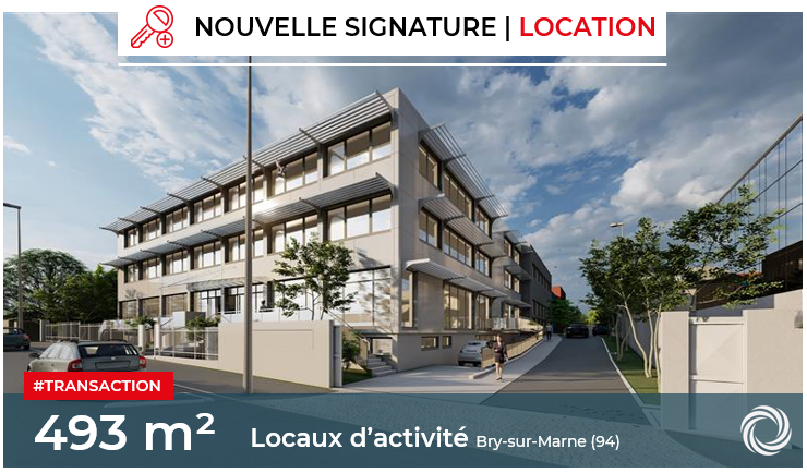 Transaction : Bry-sur-Marne (94), location de 493 m² de locaux d'activité