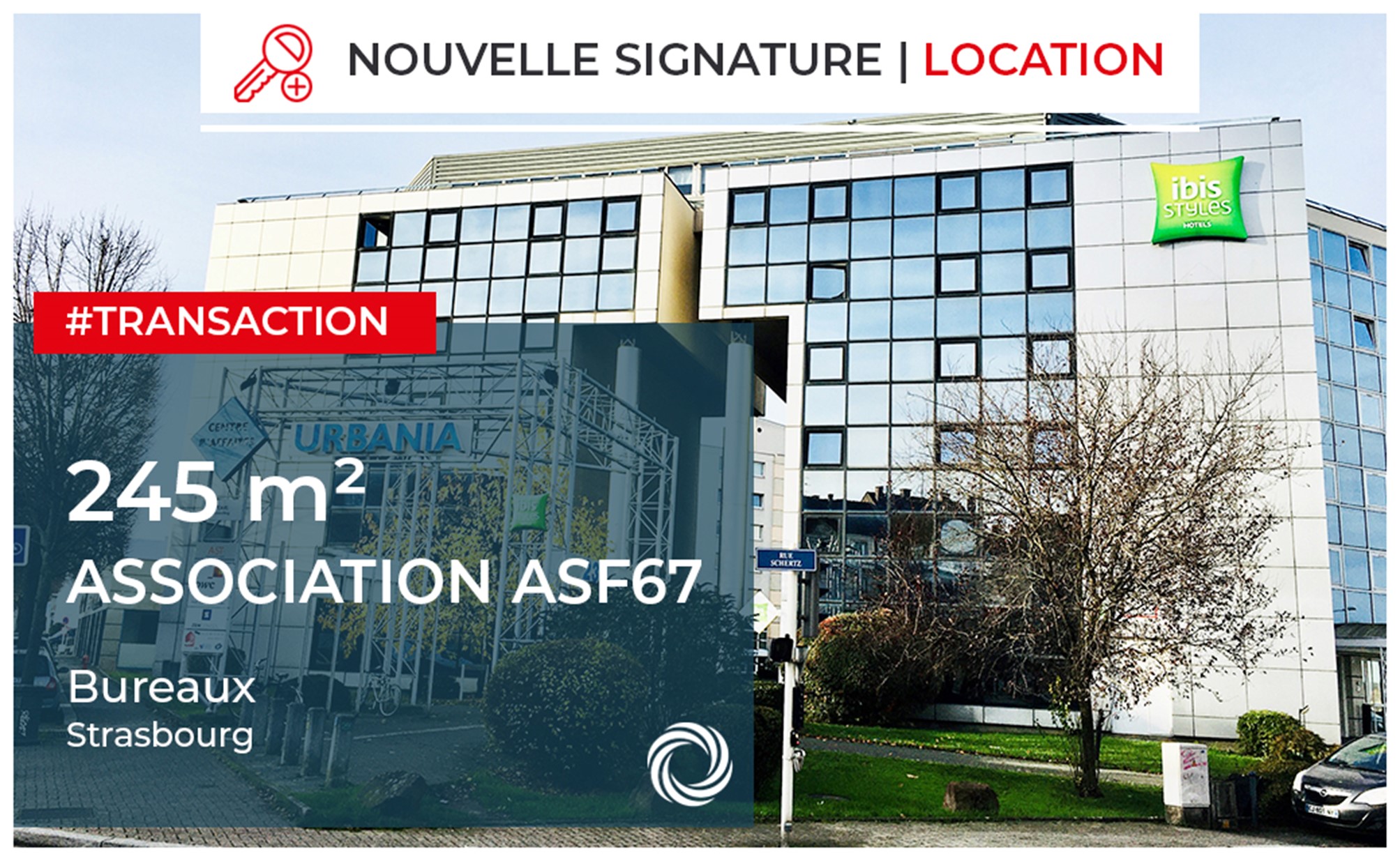 Strasbourg (67) : L’association Accueil Sans Frontière prend à bail 245 m² de bureaux