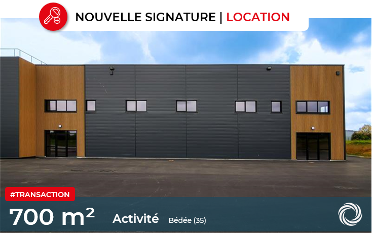 Transaction : Bédée (22), VENCOMATIC loue 700 m² de locaux d'activité