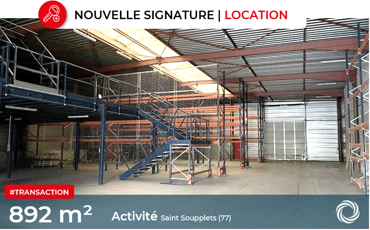 Transaction : Saint-Soupplets (77), location de 892 m² de locaux d'activité