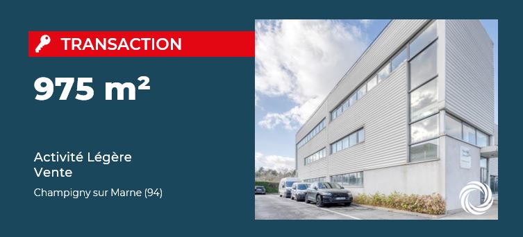 Transaction : Champigny-sur-Marne (94), vente de 975 m² d'activité légère