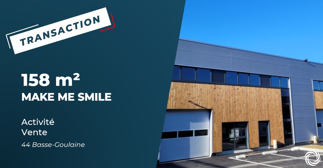 Acquisition d'un bâtiment d'activités à Nantes (44) : Make me Smile devient propriétaire de 158 m²