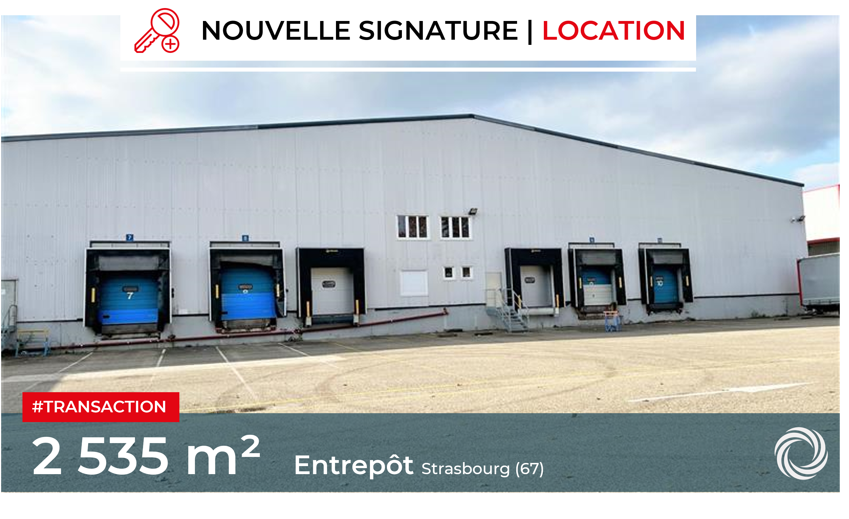 Transaction : Strasbourg (67), location de 2 535 m² d'entrepôts
