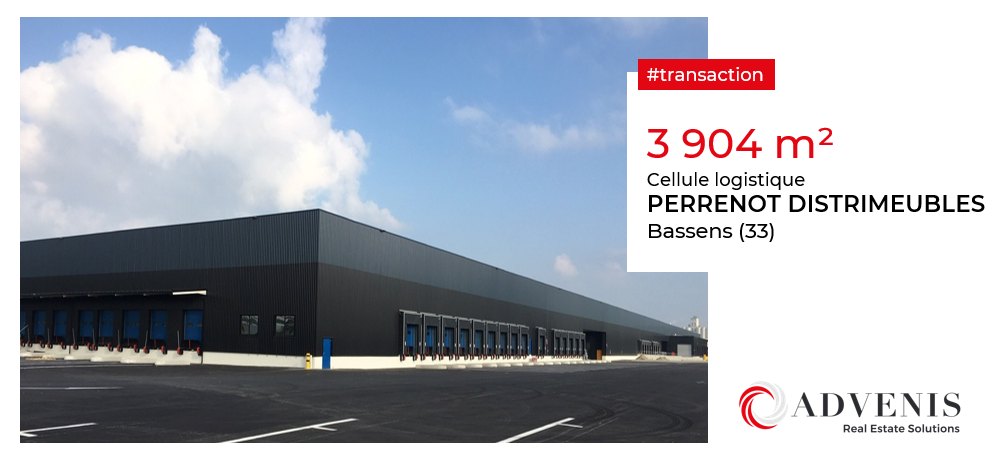 Transaction : Bassens (33), PERRENOT DISTRI MEUBLES loue une cellule logistique de 3 904 m²