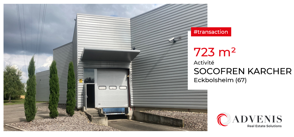 Transaction : Eckbolsheim (67), la société SOCOFREN KARCHER s’installe à côté de chez vous !