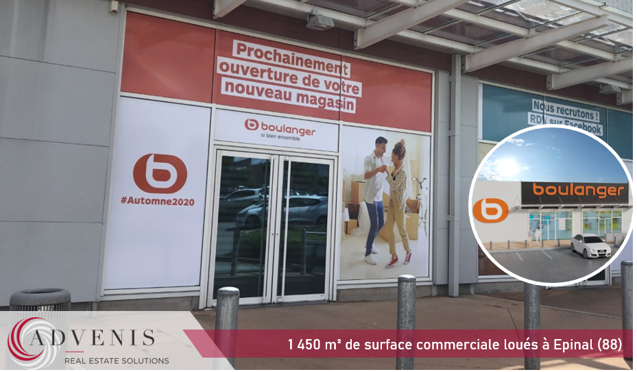 Transaction : Epinal (88), location de 1 450 m² de surface commerciale pour la future enseigne Boulanger