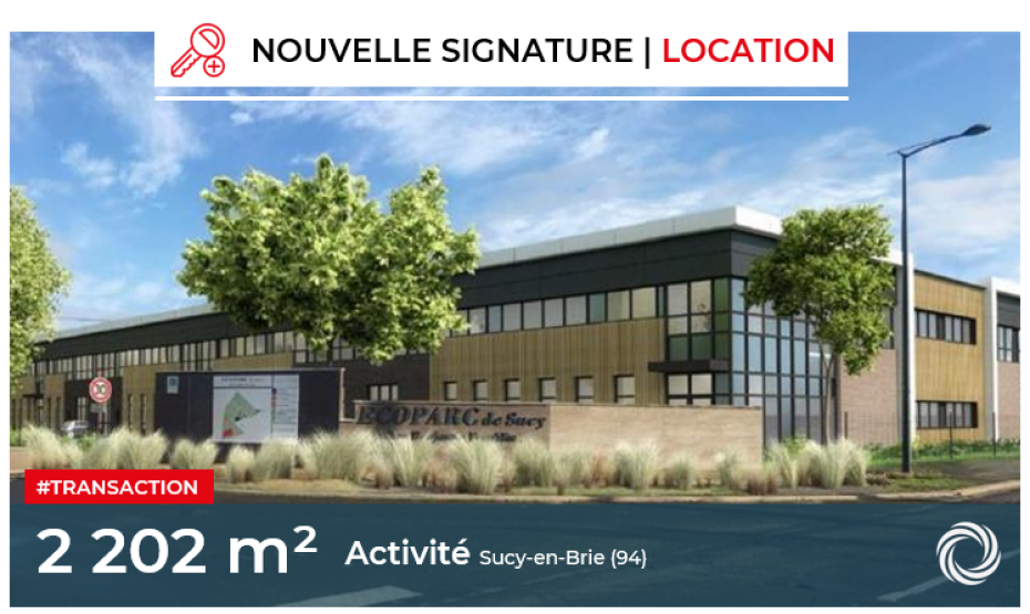 Transaction : Sucy-en-Brie (94), Advenis loue 2 202 m² de locaux d'activité à AVESTA