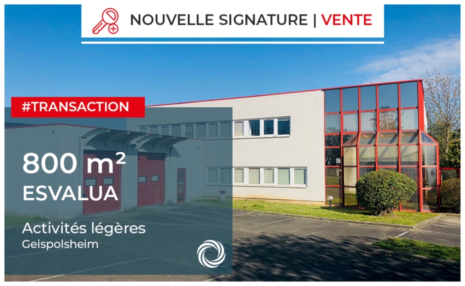 Transaction : Geispolsheim (67), Esvalua fait l’acquisition de nouveaux locaux