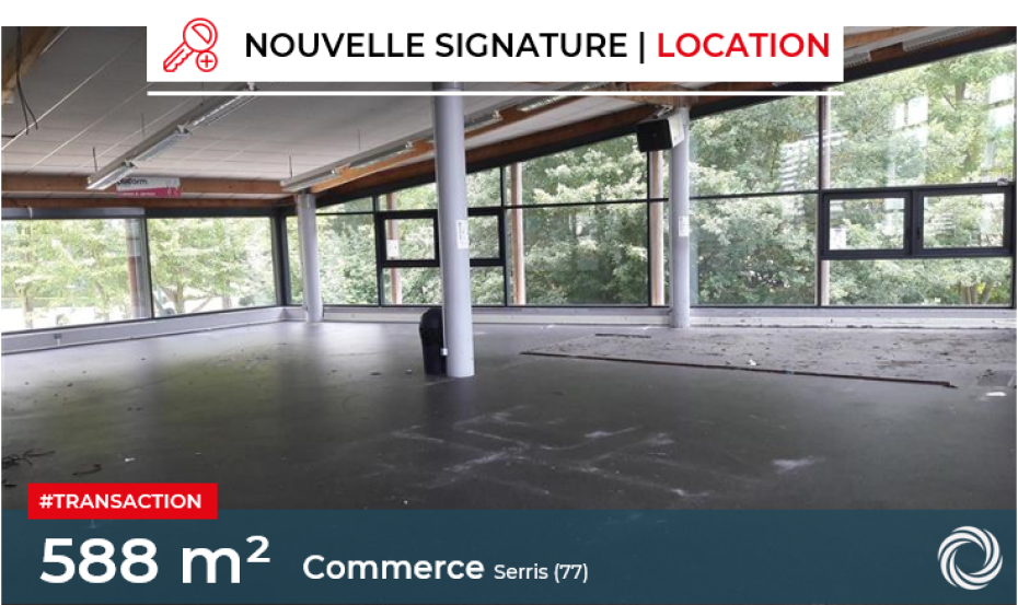 Transaction : Serris (77), location de 588 m² de locaux commerciaux pour un club sportif