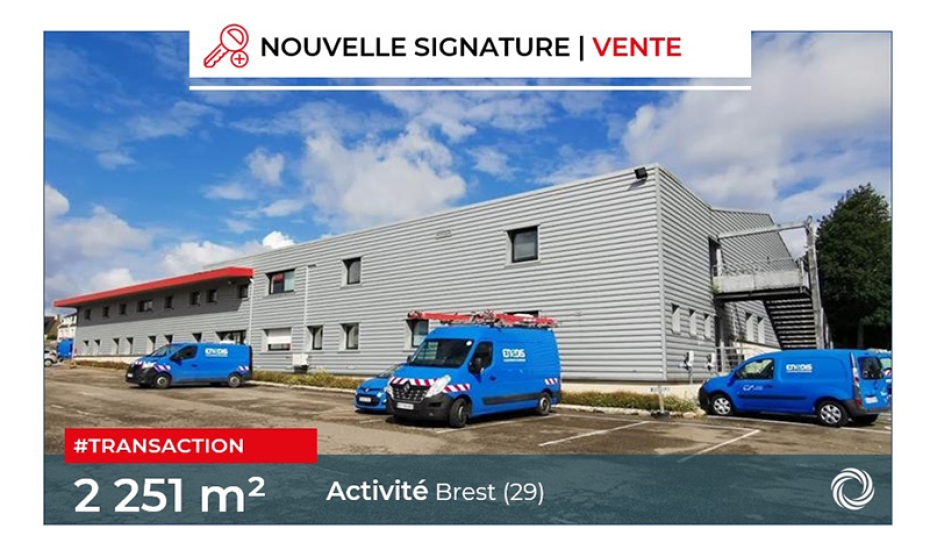 Transaction : Brest (29), vente et location d’un local d’activité de 2 251 m²