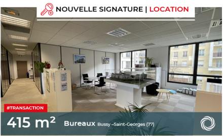 Transaction : Bussy-Saint-Georges (77), location de 415 m² de bureaux