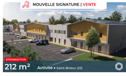 Transaction : Saint-Brieuc (22), vente d’un local à usage d’activité d’une surface de 212 m²