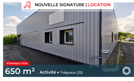 Transaction : Trégueux (22), location de 650 m² de locaux d'activité