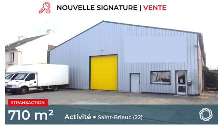 Transaction : Advenis vend 710 m² de locaux d'activité à Saint-Brieuc (22)