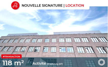 Transaction : Strasbourg (67), Advenis loue 118 m² de locaux d'activité à HEROAD