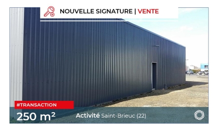 Transaction : Saint-Brieuc (22), vente d’un local d’activité de 250 m²