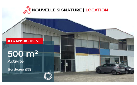 Transaction : Bordeaux (33), location d'une cellule d'activité de 500 m² à EDG