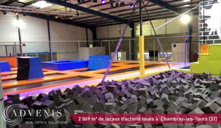Transaction : Chambray-les-Tours (37), location de 2 069 m² de locaux d'activité à NEW JUMP