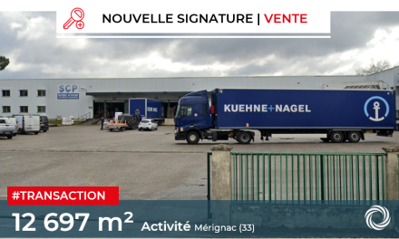 Transaction : Mérignac (33), vente à investisseur d'un ensemble immobilier de 12 697 m² à usage d’activités / stockage