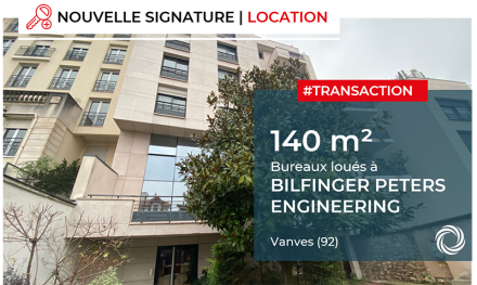 Transaction : Vanves (92), BILFINGER PETERS ENGINEERING loue 140 m² de bureaux