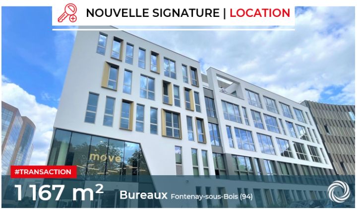 Transaction : Fontenay-sous-Bois (94), location de 1 167 m² de bureaux