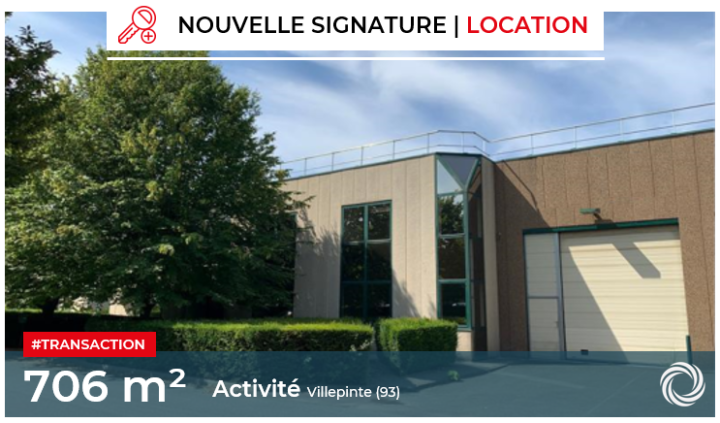 Transaction : Villepinte (93), location de 706 m² de locaux d'activité