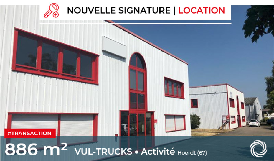 Transaction : Hoerdt (67), VUL-TRUCKS loue 886 m² de locaux d'activité