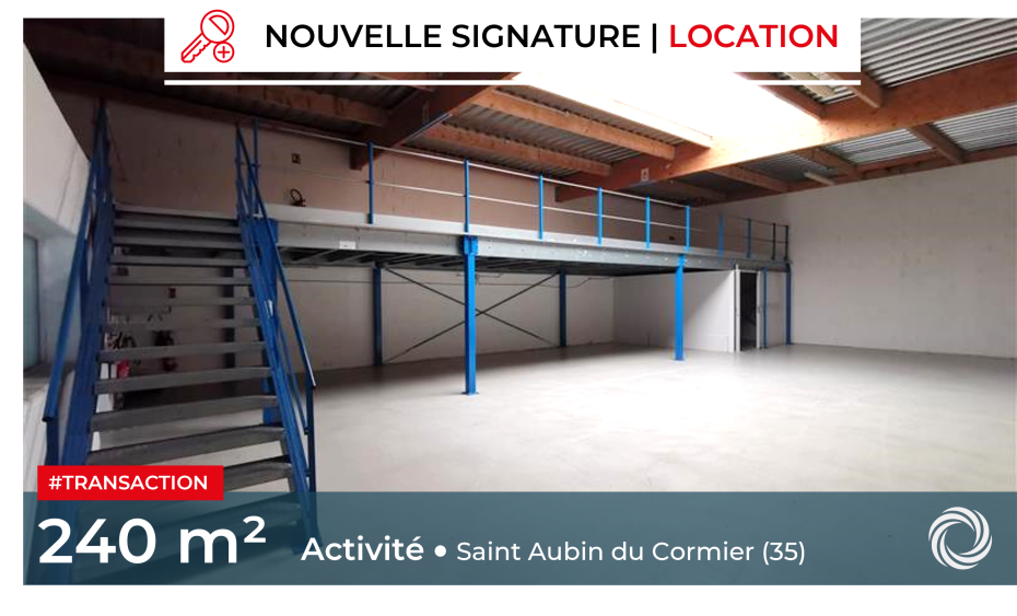 Transaction : Saint-Aubin du Cormier (35), location de 240 m² d'activité