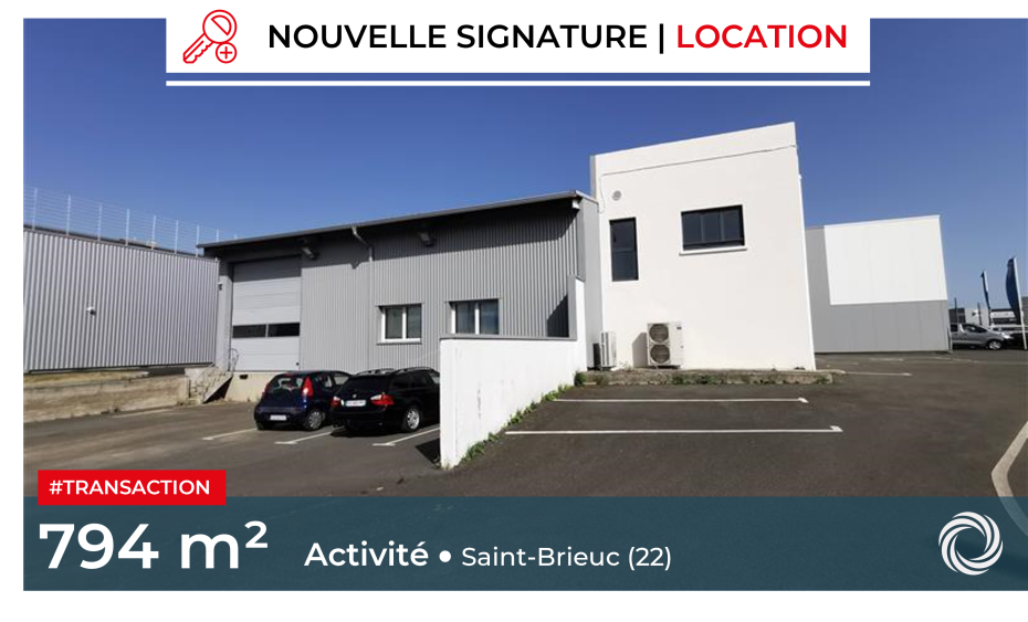 Transaction : Saint-Brieuc (22), location de 794 m² de locaux d'activité