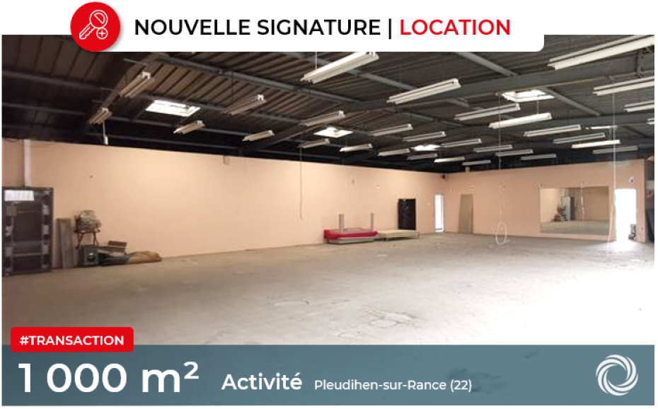 Transaction : C LOG loue 1000 m² d'activité à Pleudihen-sur-Rance (22)