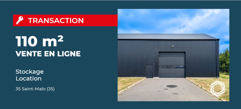 Transaction : Saint-Malo (35), une société de vente en ligne loue 115 m² de locaux de stockage