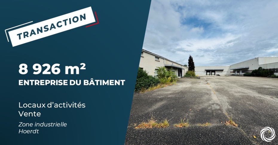 Transaction : Hoerdt (67), vente d'un bâtiment d'activité de 8 926 m²