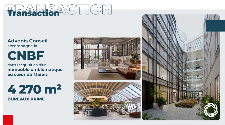 Advenis Conseil accompagne la CNBF dans l'acquisition d'un immeuble emblématique au coeur du Marais (Paris 04)