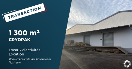 Transaction : Rosheim (67), CRYOPAK ouvre son second site français dans la zone du Rosenmeer