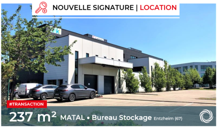 Transaction : Entzheim (67), location de 237 m² de bureaux à MATAL