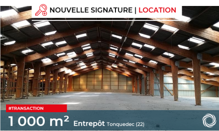 Transaction : Tonquédec (22), location d'un entrepôt de 1000 m²
