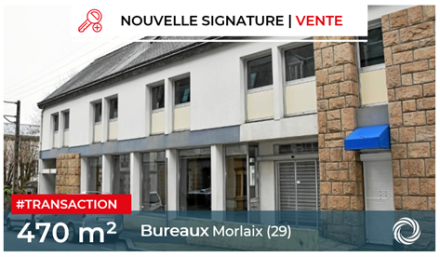Transaction : Morlaix (29), vente de 470 m² de bureaux