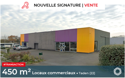 Transaction : Taden (22), vente d'un local commercial de 450 m²