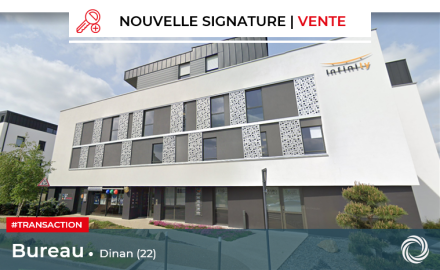 Transaction : Dinan (22), vente d'une surface de bureaux au sein d'Infinity