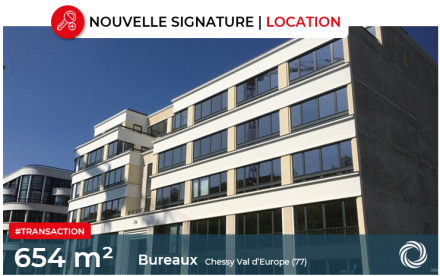 Transaction : Chessy (77), location de 654 m² de bureaux