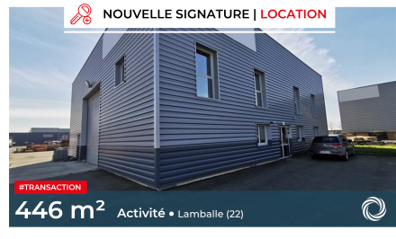 Transaction : Lamballe (22), Advenis loue un local d’activité de 446 m²