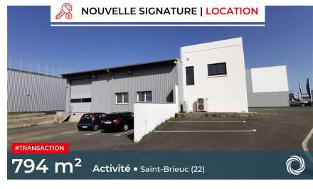 Transaction : Saint-Brieuc (22), location de 794 m² de locaux d'activité