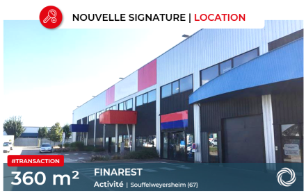 Transaction : Strasbourg (67), le groupe FINAREST loue 360 m² d'activité