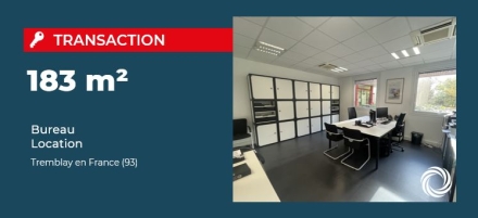 Transaction : Tremblay-en-France (93), location de 183 m² de bureaux