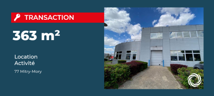 Transaction : Mitry-Mory (77), location de 363 m² de locaux à usage mixte activité bureau