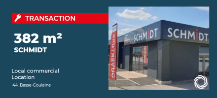 Transaction : Basse-Goulaine (44), Advenis installe les Cuisines Schmidt dans un nouveau local de 382 m²