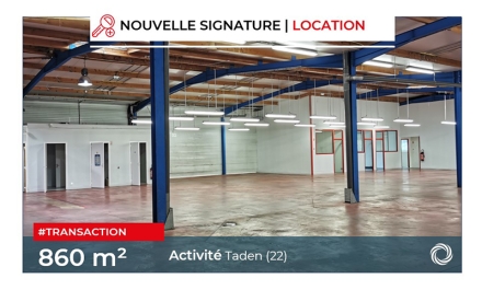 Transaction : Taden (22), location d’un local d’activité de 860 m²