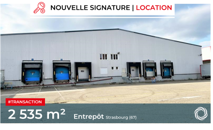 Transaction : Strasbourg (67), location de 2 535 m² d'entrepôts