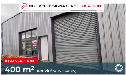 Transaction : Saint-Brieuc (22), location d’un local d’activités de 400 m² à RETRILOG (groupe EMMAUS)